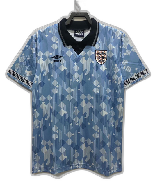 Camisa Azul da Inglaterra 1990 - Versão Retro
